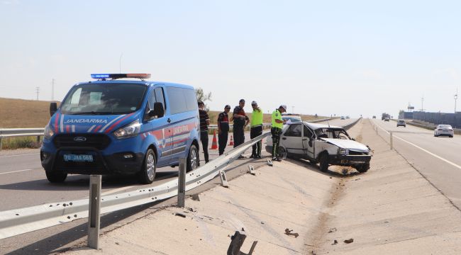 Kazada otomobil iki büklüm oldu: 1 yaralı 
