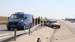 Kazada otomobil iki büklüm oldu: 1 yaralı 